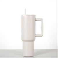 Stainless Steel Tumbler – Matte Finish |Sipper | Leak-Proof | With 2 Straw & Brush 1.2L