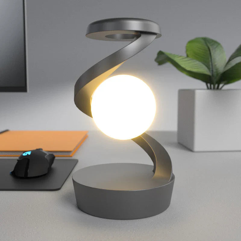 Rotating Wireless RGB Floating Moon Lamp