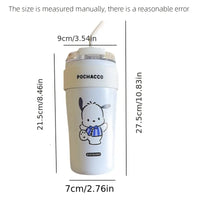 Personalized Cartoon Design Straw Kuromi Mug ( pack of 1 )
