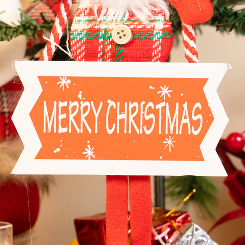 Merry Christmas Hanging Santa Decoration