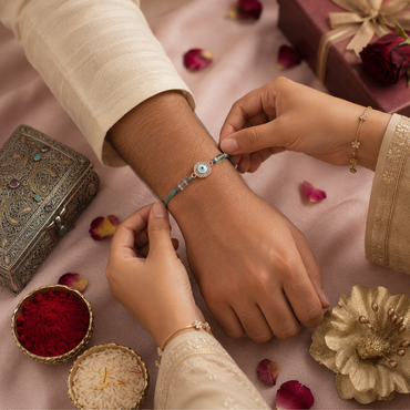 Evil Eye Designer Rakhi for Brother Elegant Protection, Wrapped in Love.