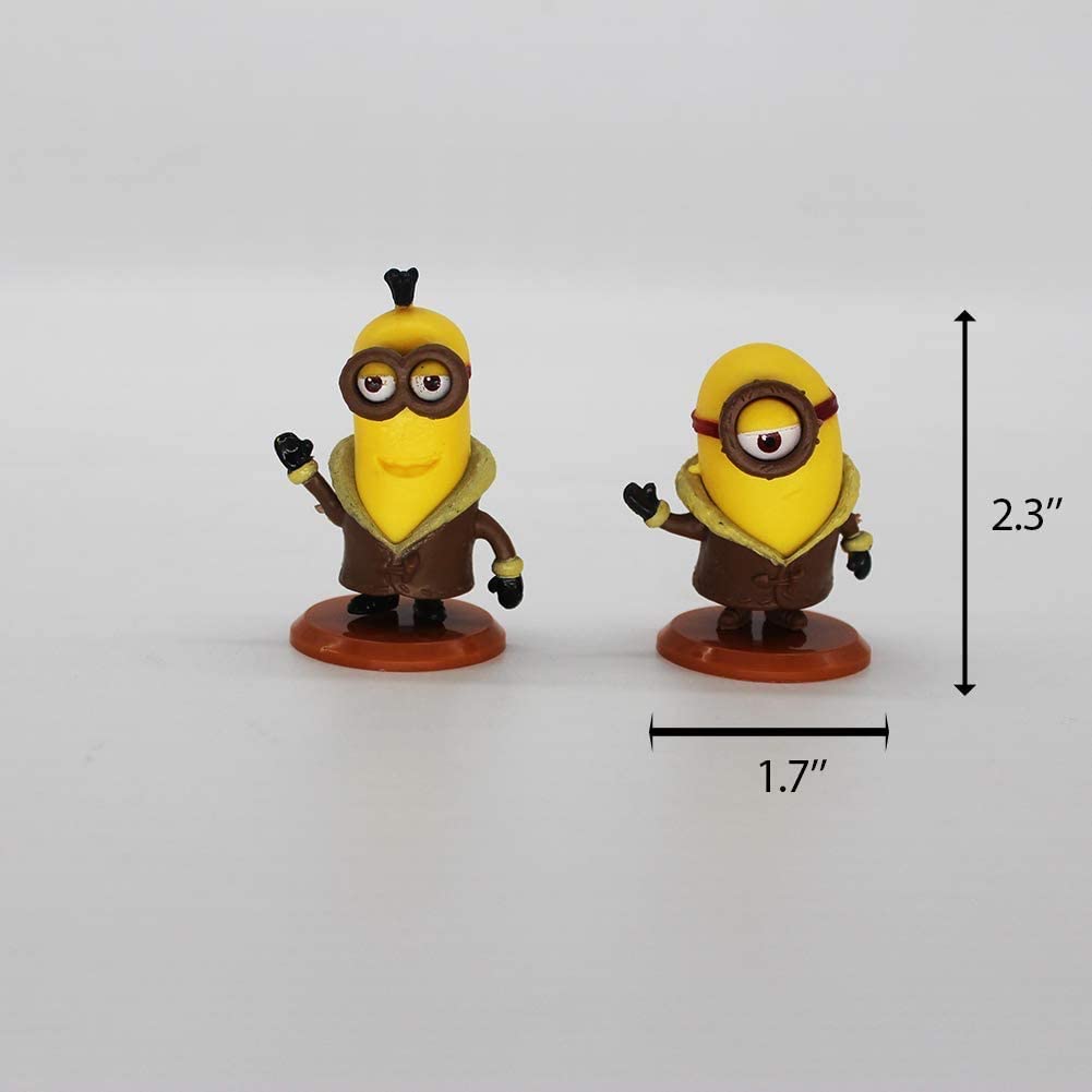 Little Minions Cartoon Action Mini Figures Action Figure Limited Edition for Car Dashboard, Decoration, Cake, Office Desk & Study Table (Pack of 10)