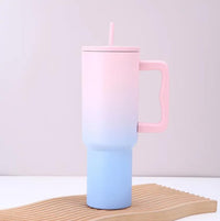 Stainless Steel Tumbler – Matte Finish |Sipper | Leak-Proof | With 2 Straw & Brush 1.2L