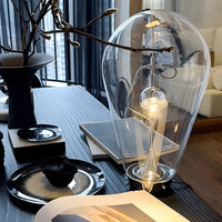 Industrial Magnet Control Glass Table Lamp