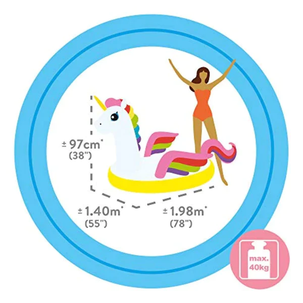 Unicorn Ride-On Swimming Pool Float