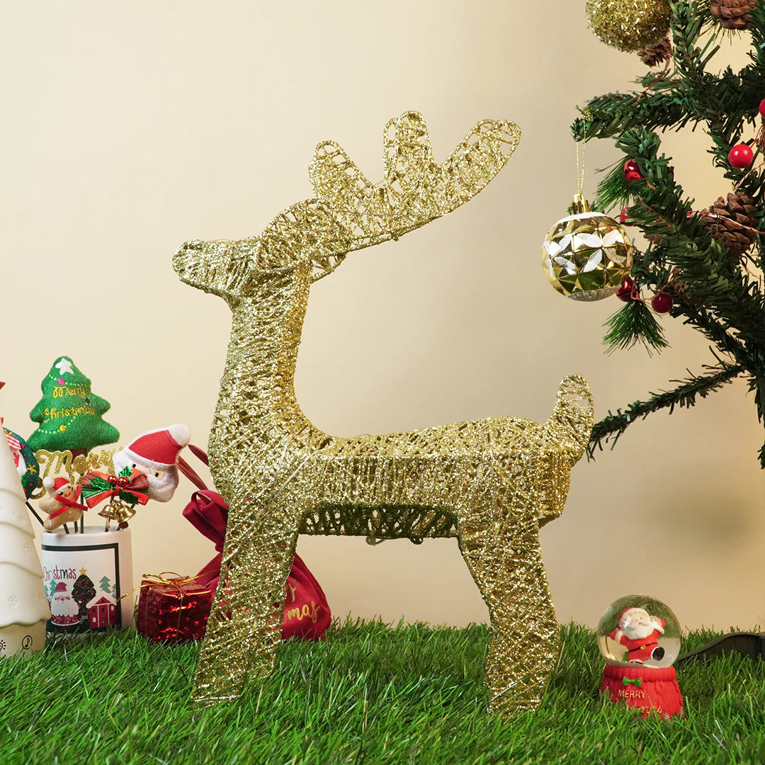 Golden Reindeer LED Light Decoration