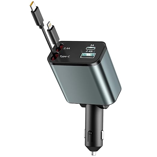 PowerGlide Car Charger 4 in 1 [2025 Ultra-Compact]