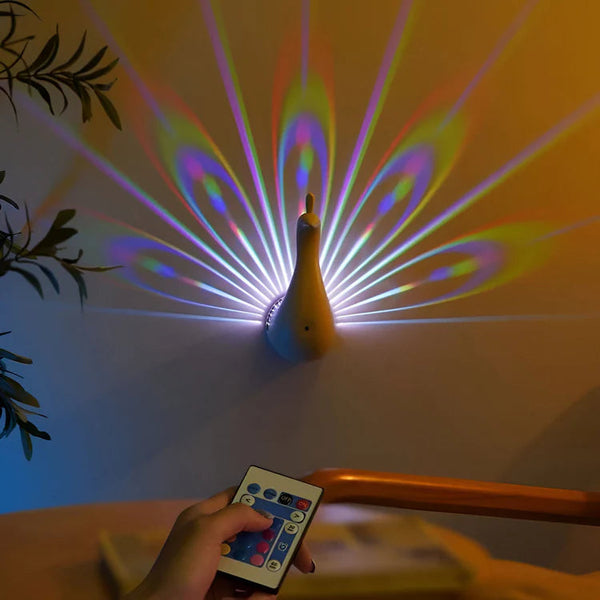 Peacock LED Wall Projector Lamp