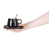 Be Mine Printed Ceramic Coffee Mug with Heart Shape Saucer & Spoon, Gift for Girls, Boys, Women, Man, Couple and others.