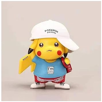 Pikachu Cartoon Action Idols Figures Cartoon Action Figures for Car Dashboard, Office Desk/Study Table (Pack of 3)