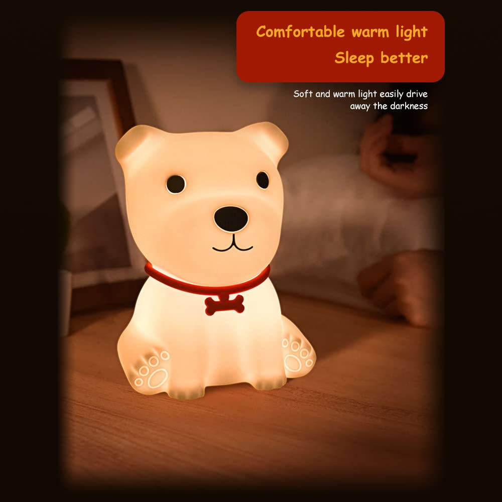 Cute Puppy Night Light Soft Silicone Lamp