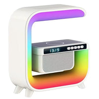 RGB LED Speaker Rgb Night Lamp with app Wireless Charger Alarm Clock Desk Lamp Wireless Charging Wakeup Light