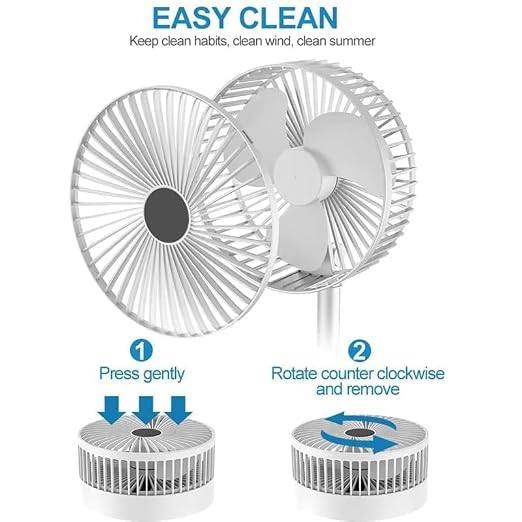 Foldable Rechargeable Desk Fan | Portable USB Cooling Fan for Home, Office & Travel