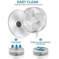 Foldable Rechargeable Desk Fan | Portable USB Cooling Fan for Home, Office & Travel