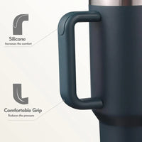 Stainless Steel Tumbler with Straw – Matte Finish & Insulated 1.2L