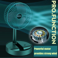 Foldable Rechargeable Desk Fan | Portable USB Cooling Fan for Home, Office & Travel