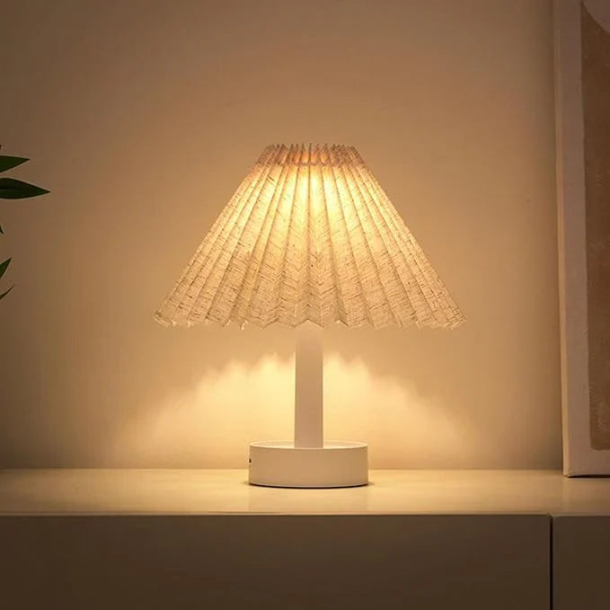 Pleated LED Table Lamp | 3 Light Modes