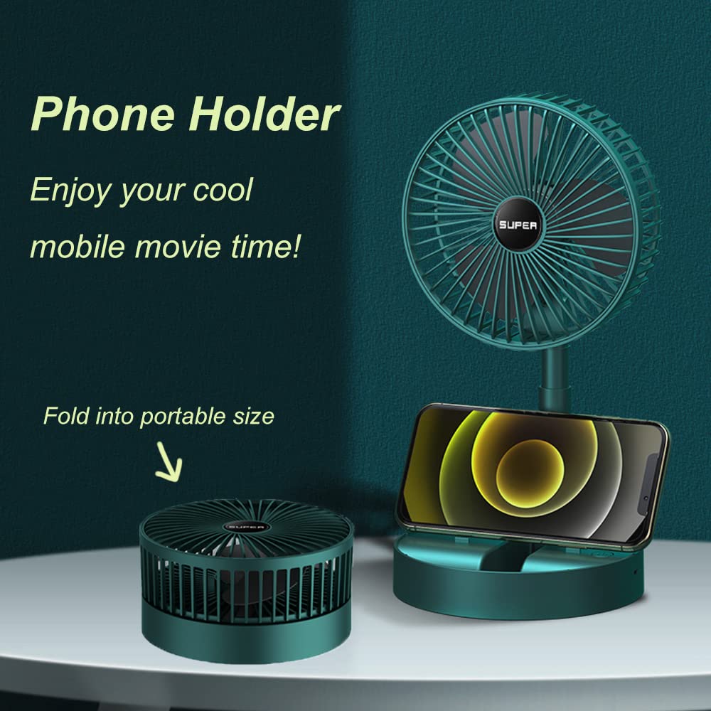 Foldable Rechargeable Desk Fan | Portable USB Cooling Fan for Home, Office & Travel