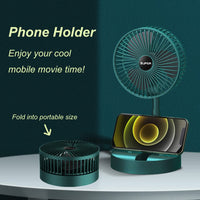 Foldable Rechargeable Desk Fan | Portable USB Cooling Fan for Home, Office & Travel