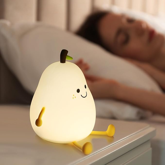 Cute Silicone Pear LED Night Lamp