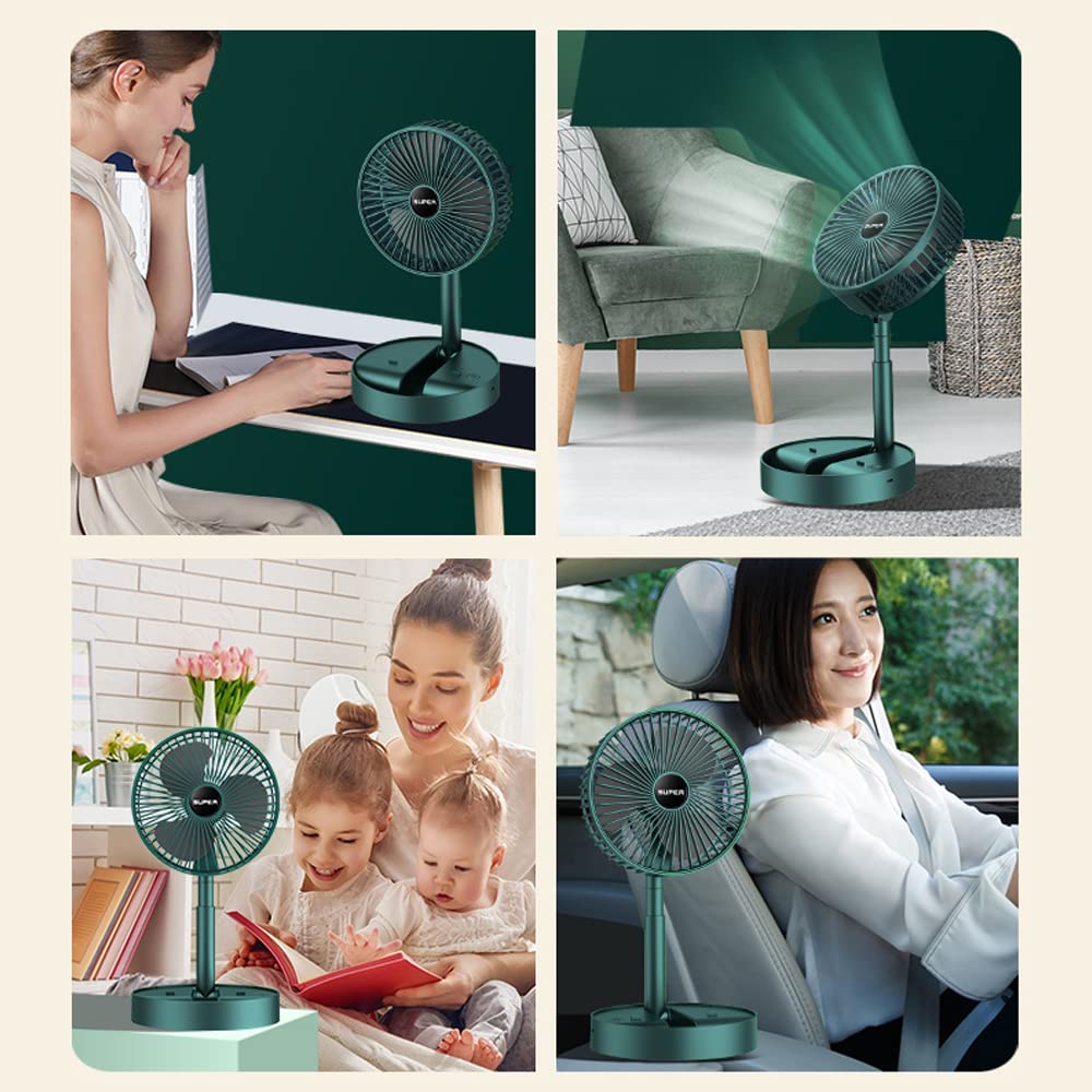 Foldable Rechargeable Desk Fan | Portable USB Cooling Fan for Home, Office & Travel