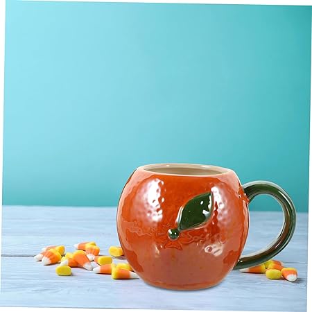 Cute Orange Shape Mug 3D Orange coffee and tea Mug for home and Office use, mugs, creative fruit-shaped ceramic cups