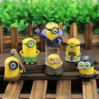 Little Minion Cartoon Action Figures Toys for Kids, Kids Toys, Toys for Girls, Toys for Boys, Action Figure, Miniature Toys, Birthday Gift, Christmas Decorations Items, Collectible Figurine - 6 Pieces