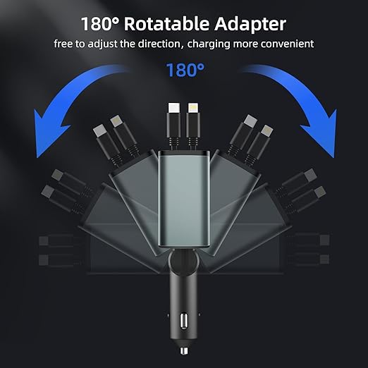 PowerGlide Car Charger 4 in 1 [2025 Ultra-Compact]