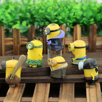 Little Minion Cartoon Action Figures Toys for Kids, Kids Toys, Toys for Girls, Toys for Boys, Action Figure, Miniature Toys, Birthday Gift, Christmas Decorations Items, Collectible Figurine - 6 Pieces