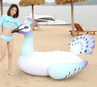 Peacock Pool Floats Inflatable Peacock Pool Float Large Ride On Pool Raft Lounger Island Beach Swimming Pool Party Decorations Pool Island for Adults Water Fun