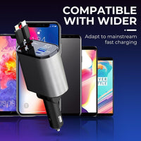 PowerGlide Car Charger 4 in 1 [2025 Ultra-Compact]