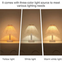 Pleated LED Table Lamp | 3 Light Modes