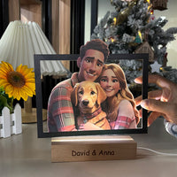 Personalized Cartoon Portrait Photo Frame Night Light