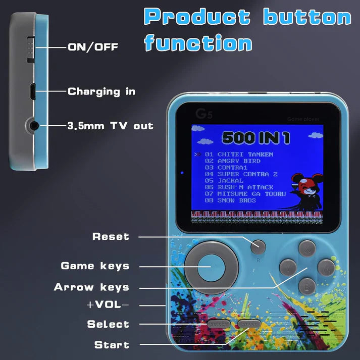 Retro GameBox 500 Games in 1 (Premium Quality) by Veraastore"