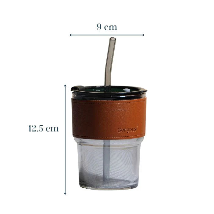 Personalized Leather glass tumbler
