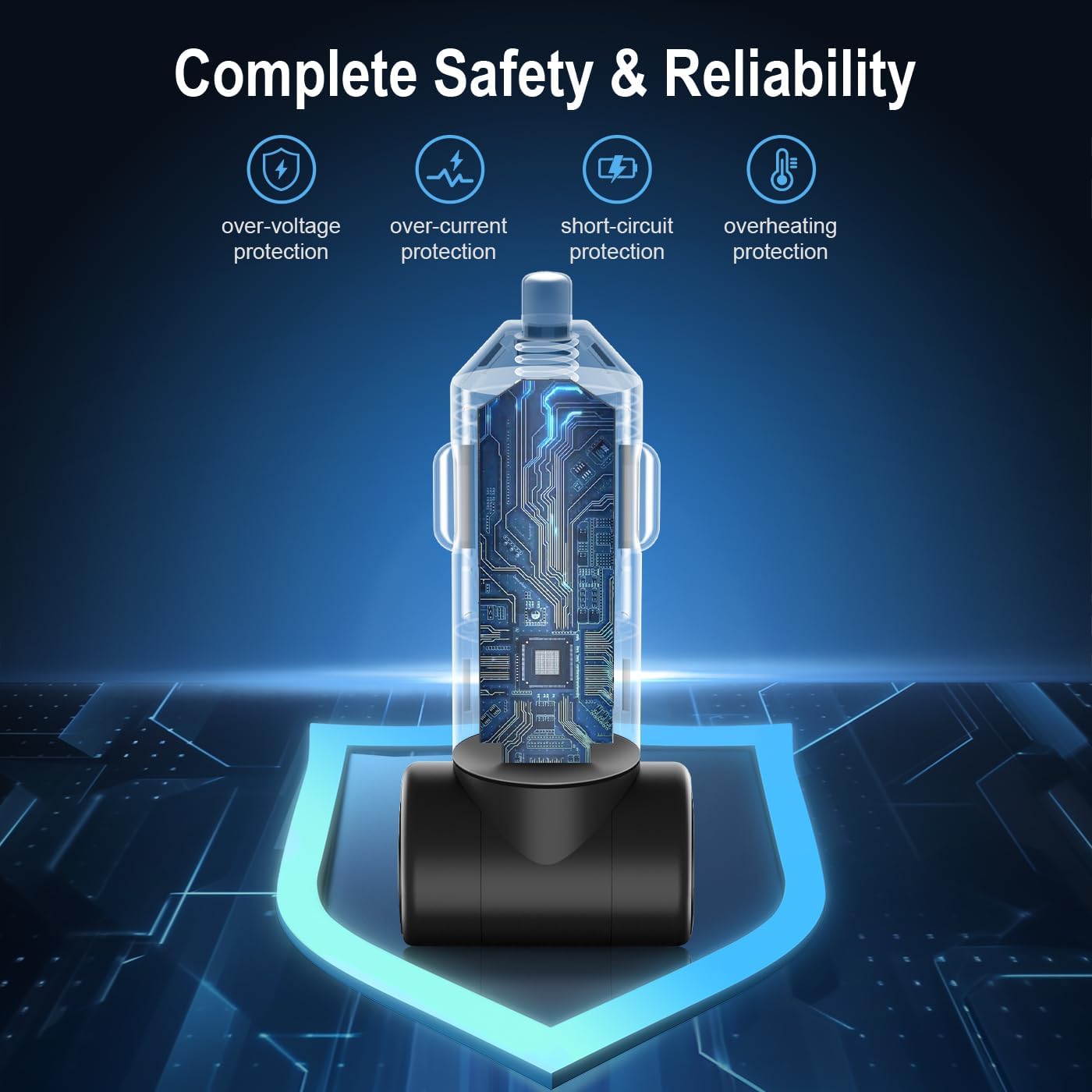 PowerGlide Car Charger 4 in 1 [2025 Ultra-Compact]