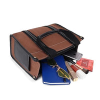 Casual Luxe: Two-Compartment Canvas Handbag