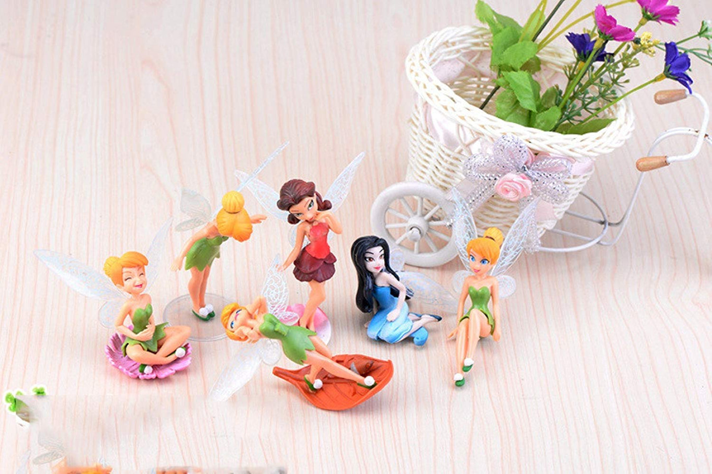 Fairies Angel Action Figures Tinker Bell Fairy Princess Action Figures Toy Set for Kids (Multicolor) Pack of 6