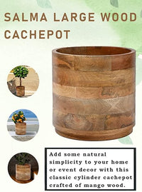 Large Mango Wood Cachepot for Plants