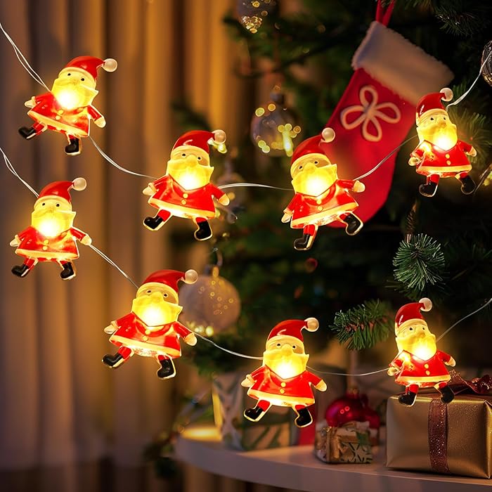 LED Christmas Santa Claus Fairy String Lights