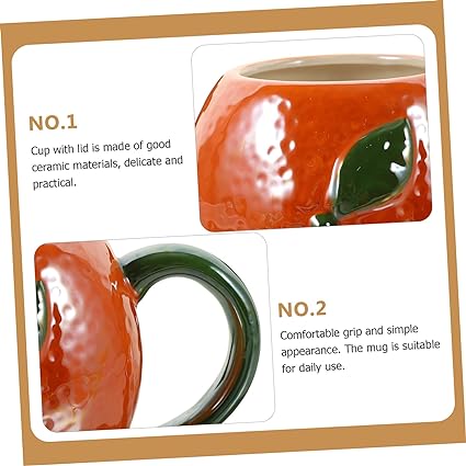 Cute Orange Shape Mug 3D Orange coffee and tea Mug for home and Office use, mugs, creative fruit-shaped ceramic cups