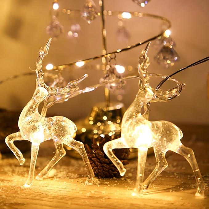 Diamond Fairy Deer Christmas String Lights