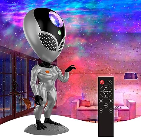 Alien Galaxy Star Projector Fog Night Light, LED Starry Sky Projector with Remote Control Sleep Light for Home Decor