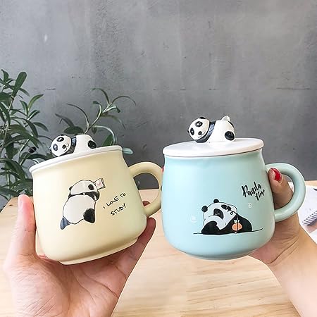 Cute Panda Mug with Lid Panda Mug 400ml