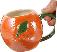 Cute Orange Shape Mug 3D Orange coffee and tea Mug for home and Office use, mugs, creative fruit-shaped ceramic cups