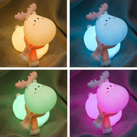 Reindeer Color Changing Rechargable Silicone Night Lamp