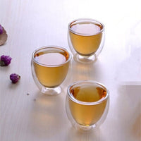 Double Walled Insulated Glass Cup for Tea Coffee 250 ml