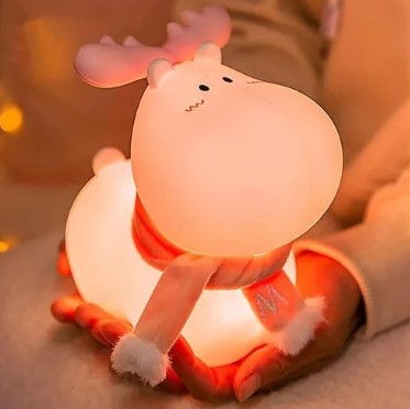 Reindeer Color Changing Rechargable Silicone Night Lamp