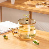 Reindeer Crown Glass Beverage Dispenser