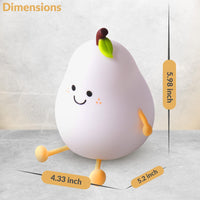 Cute Silicone Pear LED Night Lamp